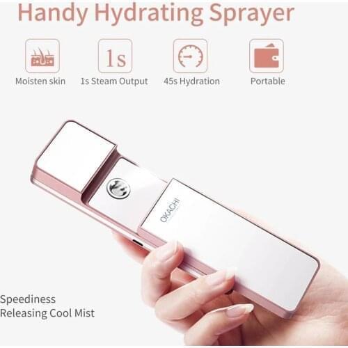 Portable Nano Facial Mist Spray Hydrating Refresh Soft Skin Mister Mini Humectant Beauty Skin Care Tool Water Spa with Mirror