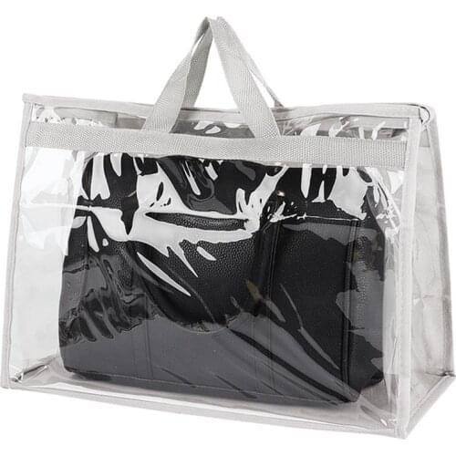 New Fashion Clear Handbag Organizer For Bag Purse Organizer Protector Household Dust Cover Bag Storage Bag Container Supplies