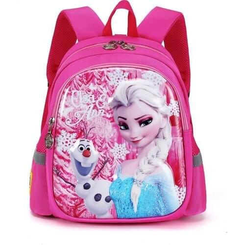 Disney new kindergarten school bag cartoon boys girls baby childrens backpack cute elsa anna child backpack girls bags