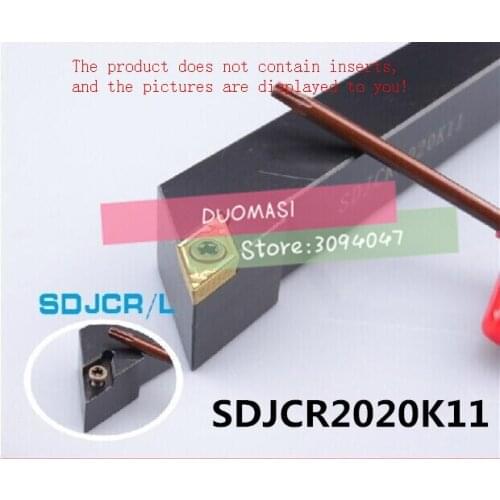SDJCR2020K11 20*20*125mm Metal Lathe Cutting Tools Lathe Machine CNC Turning Tools External Turning Tool Holder S-Type SDJCR/L