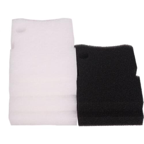 Compatible Filter Foam Set Fit for Hydor Professional 450 / 600 (4x White Floss Pad, 2x Black Coarse)