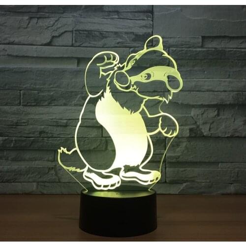 Puppy modern minimalist bedroom bedside lamp creative arts led eye 3D colorful colorful touch children gifts night light