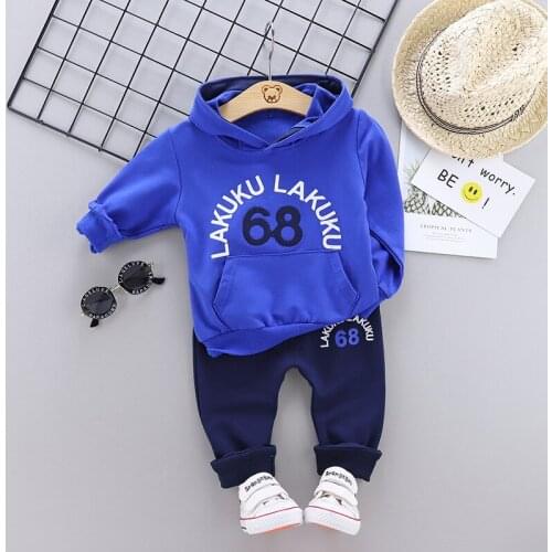 Toddler Tracksuit Autumn Baby Clothing Sets Children Boys Girls Fashion Brand Clothes Kids Hooded T-shirt And Pants 2 Pcs Suits