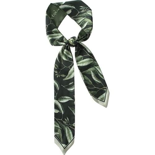 Dark Green Scarf Female Hair Band Suit Scarf Belt