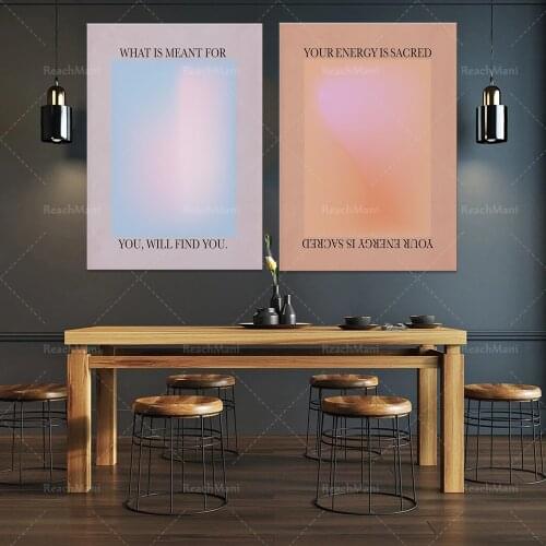 Your Energy is Sacred Soft Decoration 90s Aesthetics Abstract Spiritual Wall Art Aura Painting Color Therapy Poster Home Decor
