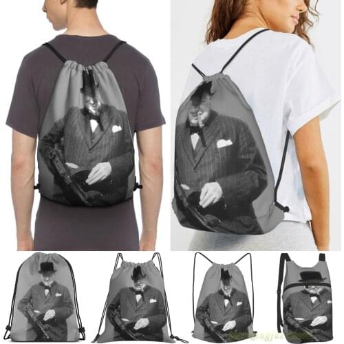 Sir Winston Churchill Women Drawstring Sackpack Gym Bags Men Outdoor Travel Backpacks For Training Fitness Swimming Bag