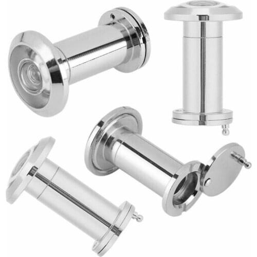 200° Wide Viewing Angle Security Door Eye Spy Hole Peephole Viewer Adjustable Glass Lens Security Privacy Cover Door Hardware