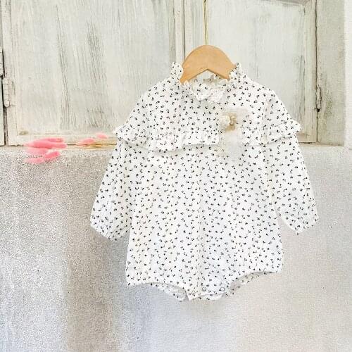 2021 Spring and Autumn Baby One-piece Clothes Cute and Fresh Printed Baby Girls Birthday Romper