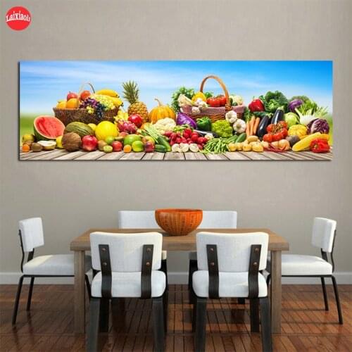 Full Square round drill Diamond painting Home kitchen decoration, fruits, vegetables Diamond embroidery Cross stitch