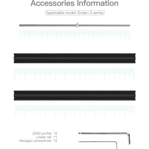 Aluminum Y Axis 2040 Profiles Kit Lead Screw Englarging Print Space Upgraded For Ender-3 Ender-3 Pro Ender-3 V2 3D Printer Parts
