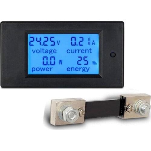 0-100A AC DC Current Voltage Amperage Power Energy Panel Meter LCD Digital Display Ammeter Voltmeter Multimeter With Transformer