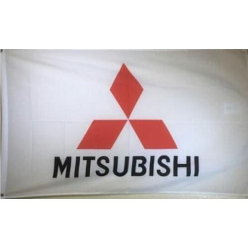 Car Flags Mitsubishi Banner 3ftx5ft 100% Polyester