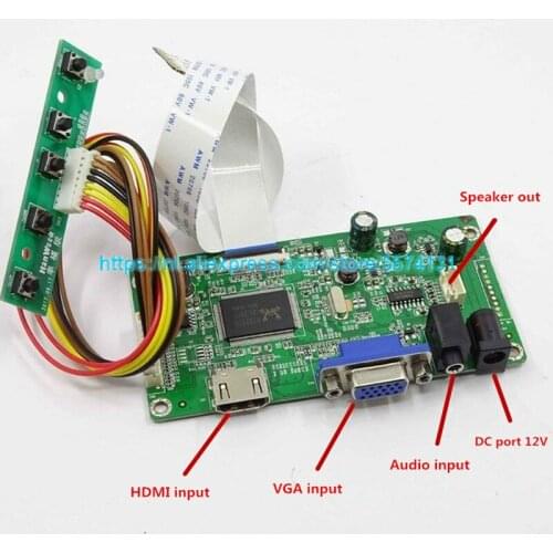 Free shipping kit for B140HAN04.2 LQ133M1JW21 LQ116M1JX04 NV156FHM-N4Q HDMI + VGA LCD LED LVDS EDP Controller Board Driver