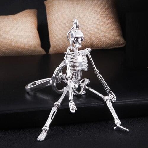 Hip Hop Skull Keychain Gothic Halloween Jewelry Gift for Men Women Accessories Tokyo Revengers Anime Trinket Genshin Impact