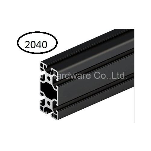 Black Aluminum Profile Aluminum Extrusion Profile 2040 20*40 commonly used in assembling device frame, table and display stand