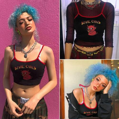 Hirigin Womens Sexy Casual Top Letter Cartoon Printed Lovely Fashion Sleeveless Summer Crop Shirt Cami Tops