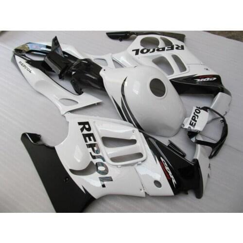 ABS plastic Fairing kit for Honda CBR600 F3 97 98 white black fairings set CBR600 F3 1997 1998 MD15