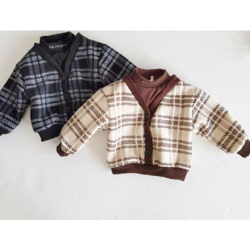 Newborn Baby Clothes Plaid Winter Baby Jacket Turtleneck Boys Coat Thick Warm Toddler Outerwear For Kids Baby Overcoat Cotton