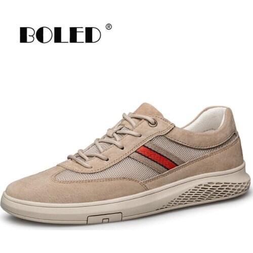 Plus Size Men Shoes Suede Leather Casual Shoe Comfortable Flats Shoes Breathable Walking Shoes Men