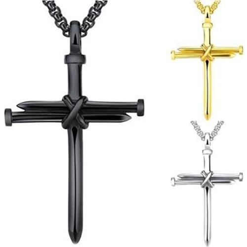 2021 Cross Necklace Men Titanium Steel Domineering Korean Fashion Couple Pendant Accessories Jewelry