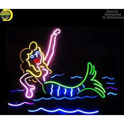 Neon Sign For Mermaid Neon Light Lamp Aesthetic Art Home Decoration Wall Light Inside Neon Ribbon Room Decor Lamp For Wall Night