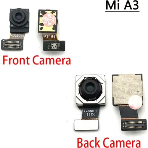 New Camara Trasera For Xiaomi Mi A3 Back Rear Big Camera Module + Front Cabo Flex Da Camera Celular For Xiaomi Mi A3