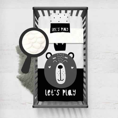 Kids Minky Blanket Super Soft and Warm Baby Blankets Children for Couch and Bed Black Bear King Model 1372