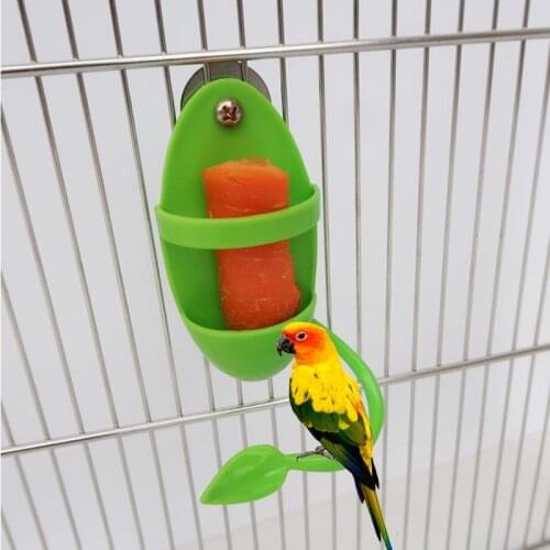 Pet Bird Supplies Parrot Feeder with Stand Rack Fruit Vegetable Holder Cage Plastic Hanging Food Container N14 20 Dropoship