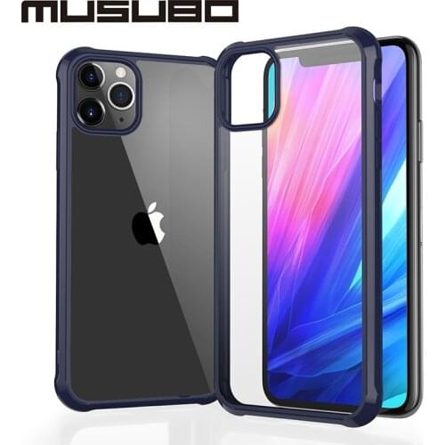 Musubo Transparent Cover Case For iPhone 11 Pro Xs Max XR Funda Casing For iPhone 8 Plus 7 6 6s Plus Shockproof Silicone Luxury