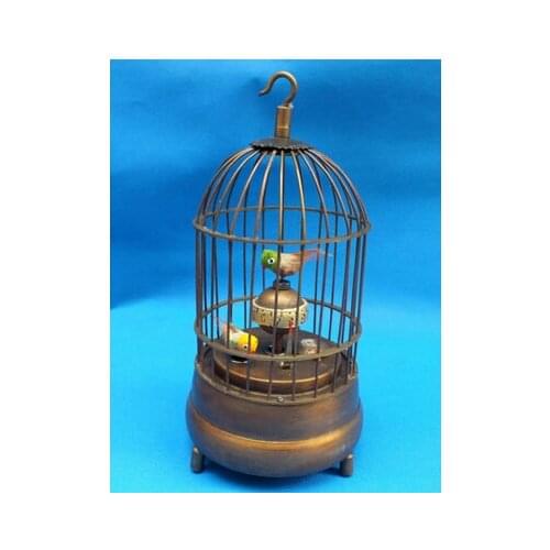 Rare jaula de Reloj Tabla Despertador China wholesale factory BRASS Arts Copper Brass