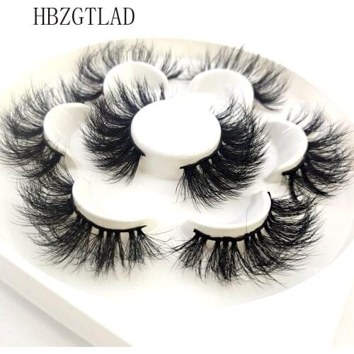 4pairs Makeup Eyelashes 3D Mink Lashes Fluffy Soft Wispy Volume Natural long Cross False Eyelashes Eye Lashes Reusable Eyelash