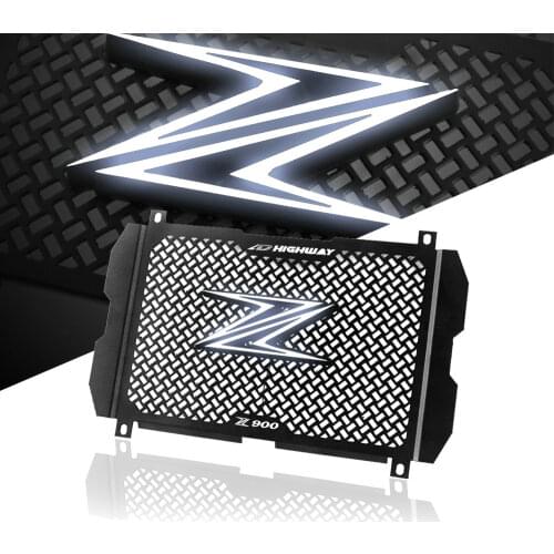 LED Light Bumb Motorcycle Radiator Grille Cover Guard Aluminum Oil Cooler Protection Protetor for KAWASAKI Z900 Z 900 2017-2020