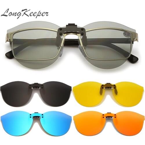 Mirror Oversized Polarized Clip on Sunglasses Women Men Rimless Driving Goggle Flip Up Lens Glasses Cover Eyewear UV400