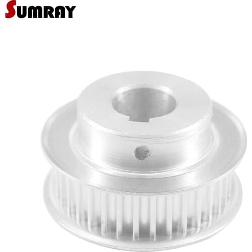 SUMRAY Keyway Timing Pulley 5M 38T 12/14/15/17/19/20mm bore keyway diameter 3/4/5/6mm 16/21mm width Aluminium Pulley Wheel