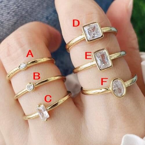 10 Piece Geometric Crystal Zircon rings Mix color zircon rings accessories jewels rings women party ring Zircon rings 51727
