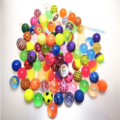 100PCS 30mm rubber bounce ball gashapon machine mixed rubber bounce ball different color bounce ball rubber floating ball