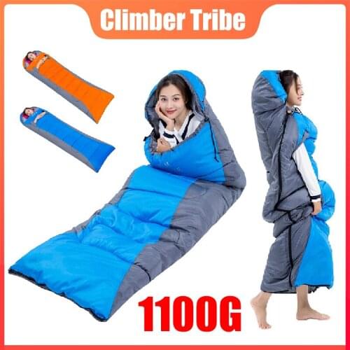 1100g Sleeping Bag 4 Season Spring Summer Winter Autumn Outdoor Adult Envelope Trekking Camping Travel Household Portable /60