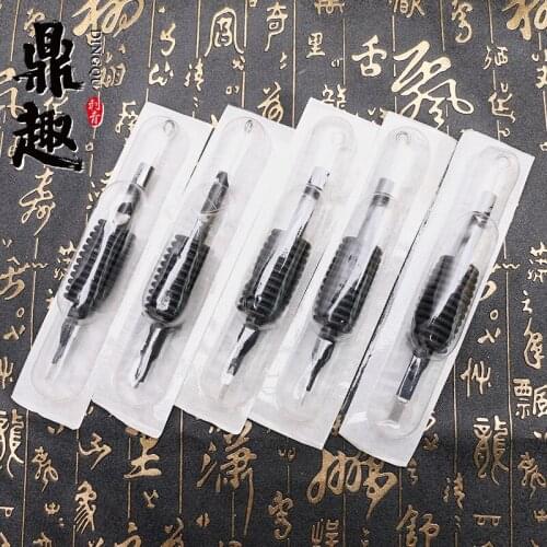 30 Disposable Silicone Tattoo Tube Grips & 30 Suited Needles Assorted 1" (25mm) Tattoo Kits Supply Pro