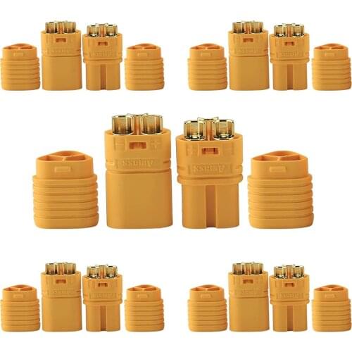 5Pairs Amass MT60 3.5mm ESC Motor Connector 3 Pole Male Female for RC Quad Car Battery Charger