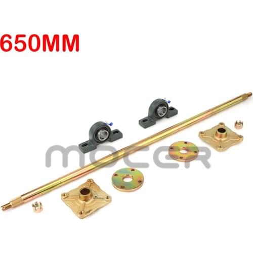 650mm rear axle assembly with bearing sprocket seat 4hole Wheel hubFit For DIY UTV ATV Buggy Bike Parts