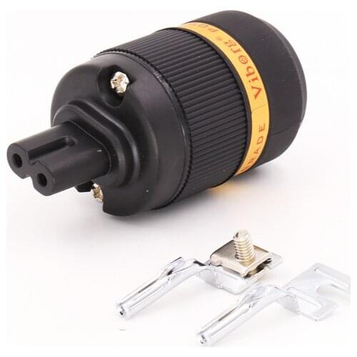 Viborg VF508R Audio Pure Copper Rhodium Plated Power Cord Figure 8 IEC C7 Plug hifi IEC Plug