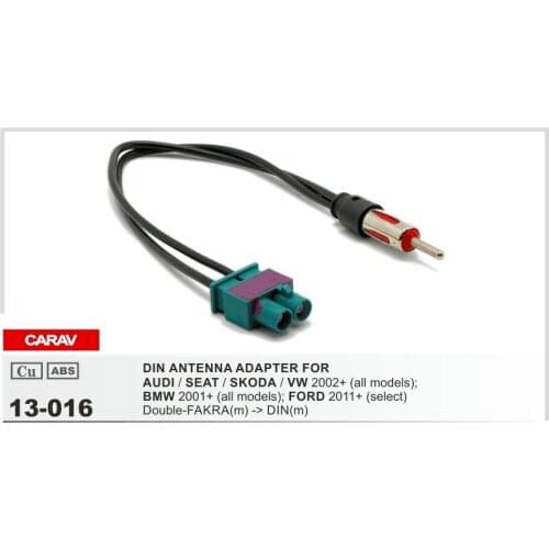 Carav 13-016 Car Stereo Radio Antenna Adaptor forAUDI - SEAT - SKODA - VW 2002+ (all models) / 2001+ (all models) / 201