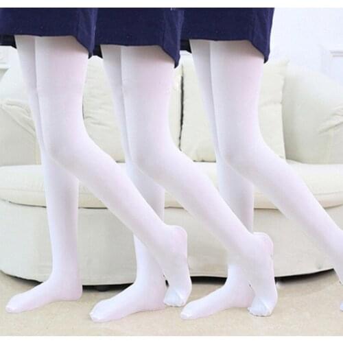 Baby Girls White Stockings for Ballet Dancer Spring Autumn 3-14 Years Children Clothing High Elastic Tights for Girls Pantyhose