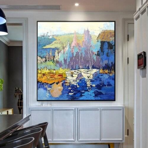 Large oil painting handmade Natural Landscape Canvas Painting art wall picture artwork Wall Art Picture for Living Room bedroom