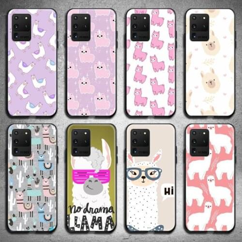 Llama Alpaca pattern Phone Case For Samsung Galaxy S21 Plus Ultra S20 FE M11 S8 S9 plus S10 5G lite 2020