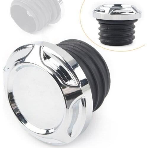 CNC Motorbike Cut Chrome Gas Tank Fuel Oil Cap For Harley Dyna Softail Road King