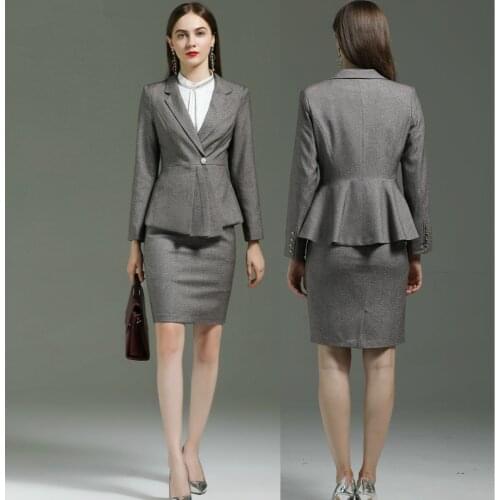 Formal skirt suits for women 2peice skirt and blazer for women lady uniform formal skirt suits for women blazer women