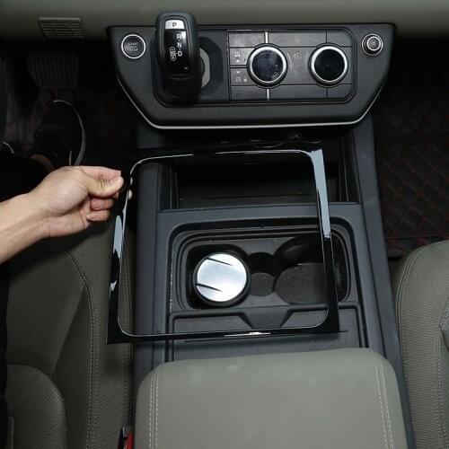 For Land Rover Defender 110 2020-2021 ABS Silver Car center console storage box outer frame decoration sticker Car Accessories