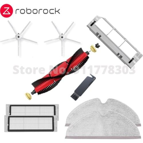 Original Main Brush 5 Arms Side Brush Filter for Roborock S60 S61 S65 S5 Max S6 MaxV S4 E45 S6 Pure Robotic Vacuum Cleaner