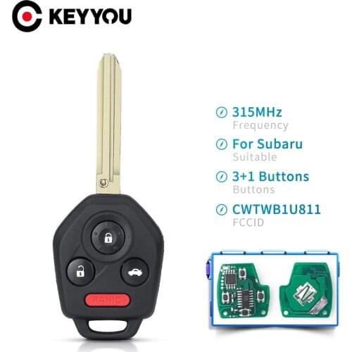 KEYYOU Remote Car Key For Subaru Impreza WRX STI Forester XV Crosstrek Outback Legacy 2012 - 2019 CWTWB1U811 315MHZ